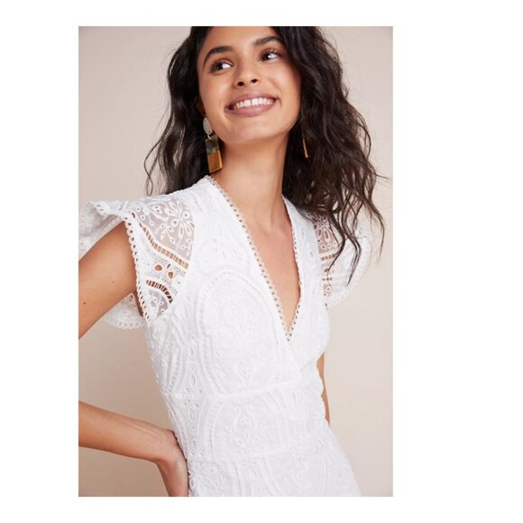 ML Monique Lhuillier Anastacia Lace Dress Size 12 - Picture 2 of 6